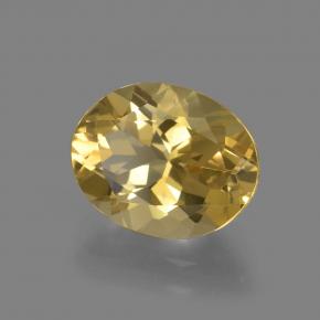 Béryl doré doré naturelle coupe ovale, 2,36 ct, VVS-VS