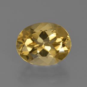 Béryl doré jaune naturelle coupe ovale, 2,66 ct, VVS