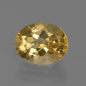 Béryl doré jaune naturelle coupe ovale, 2,66 ct, VVS