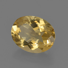 Béryl doré jaune naturelle coupe ovale, 2,29 ct, VVS