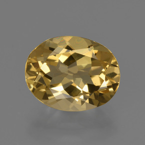 Béryl doré or naturelle coupe ovale, 2,50 ct, VVS