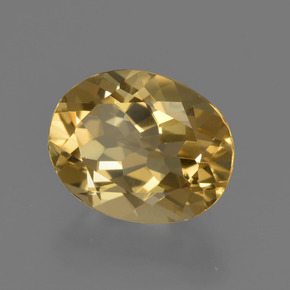 Béryl doré or naturelle coupe ovale, 2,50 ct, VVS