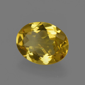 Béryl doré jaune naturelle coupe ovale, 2,09 ct, VS
