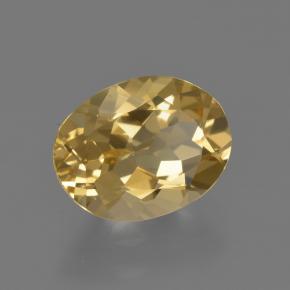 Béryl doré doré naturelle coupe ovale, 2,19 ct, VVS