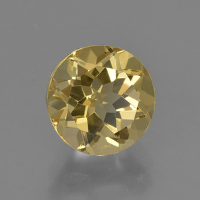 Béryl doré or naturelle coupe roude, 2,06 ct, VVS