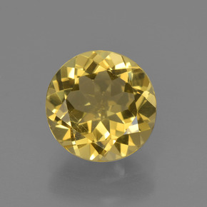 Béryl doré or naturelle coupe roude, 1,82 ct, VVS