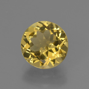 Béryl doré or naturelle coupe roude, 1,82 ct, VVS