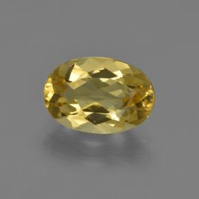 Béryl doré doré naturelle coupe ovale, 1,80 ct, VVS