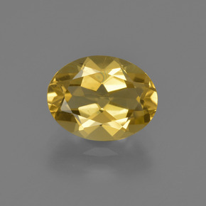 Béryl doré jaune naturelle coupe ovale, 1,84 ct, VVS
