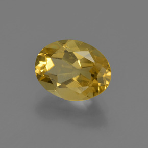 Béryl doré jaune naturelle coupe ovale, 1,84 ct, VVS
