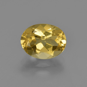 Béryl doré doré naturelle coupe ovale, 1,96 ct, VS
