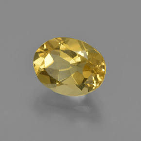 Béryl doré doré naturelle coupe ovale, 1,96 ct, VS