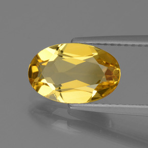 Béryl doré or naturelle coupe ovale, 2,07 ct, VVS-VS