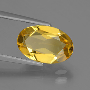 Béryl doré or naturelle coupe ovale, 2,07 ct, VVS-VS
