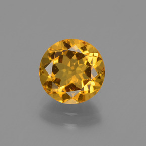 Béryl doré or naturelle coupe roude, 1,66 ct, VVS-VS