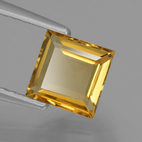 Béryl doré or naturelle carré, 1,18 ct, VVS-VS