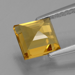 Béryl doré or naturelle carré, 1,18 ct, VVS-VS