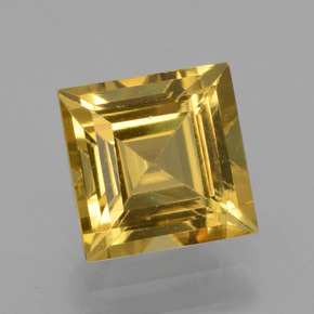 Béryl doré or naturelle carré, 1,45 ct, VVS-VS