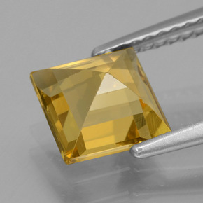 Béryl doré or naturelle carré, 1,45 ct, VVS-VS