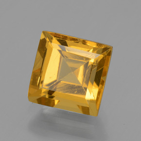 Béryl doré or naturelle carré, 1,64 ct, VS