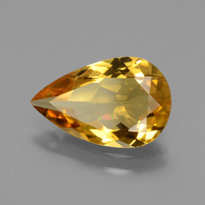 Béryl doré or naturelle en forme de poire, 2,07 ct, VVS-VS