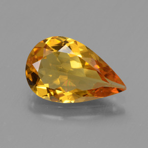 Béryl doré or naturelle en forme de poire, 1,95 ct, VVS-VS