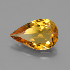 Béryl doré or naturelle en forme de poire, 1,95 ct, VVS-VS