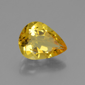 Béryl doré or naturelle en forme de poire, 1,97 ct, VVS