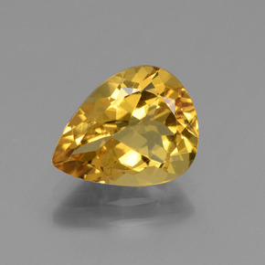 Béryl doré Jaune doré naturelle En forme de poire, 2.11 ct, VVS