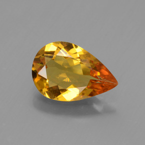Béryl doré or naturelle en forme de poire, 1,46 ct, VVS