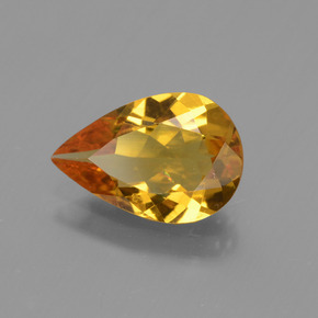 Béryl doré or naturelle en forme de poire, 1,46 ct, VVS