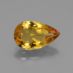 Béryl doré or naturelle en forme de poire, 1,70 ct, VVS