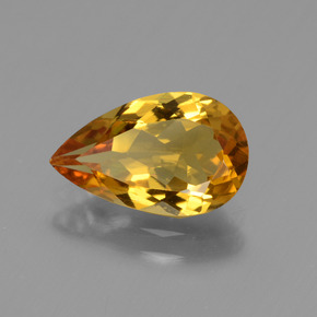 Béryl doré or naturelle en forme de poire, 1,70 ct, VVS