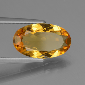Béryl doré jaune naturelle coupe ovale, 1,94 ct, VVS-VS
