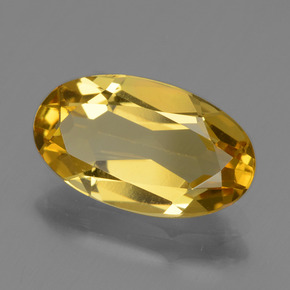 Béryl doré doré naturelle coupe ovale, 2,25 ct, VVS-VS