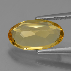 Béryl doré doré naturelle coupe ovale, 2,25 ct, VVS-VS