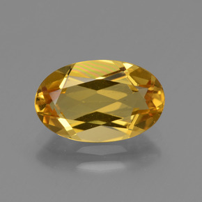 Béryl doré jaune doré naturelle coupe ovale, 2,22 ct, VVS-VS