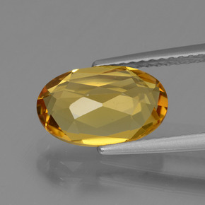 Béryl doré jaune doré naturelle coupe ovale, 2,22 ct, VVS-VS