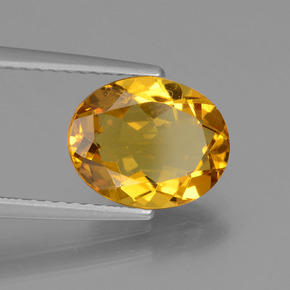 Béryl doré Jaune doré naturelle Coupe ovale, 2.16 ct, VVS-VS