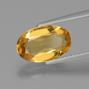 Béryl doré jaune naturelle coupe ovale, 1,88 ct, VVS-VS