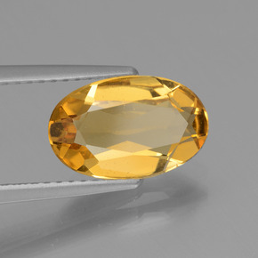 Béryl doré jaune naturelle coupe ovale, 1,88 ct, VVS-VS