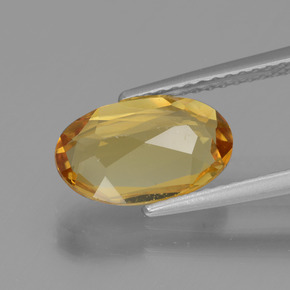 Béryl doré jaune naturelle coupe ovale, 1,88 ct, VVS-VS
