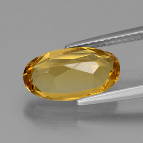 Béryl doré Doré foncé naturelle Coupe ovale, 2.29 ct, VVS-VS