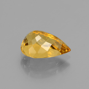 Béryl doré or naturelle en forme de poire, 1,85 ct, VVS