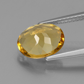 Béryl doré or naturelle coupe ovale, 2,02 ct, VVS-VS