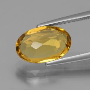 Béryl doré doré naturelle coupe ovale, 2,29 ct, VVS-VS