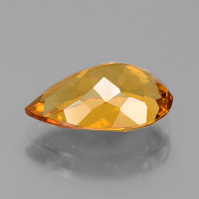 Béryl doré or naturelle en forme de poire, 3,16 ct, VVS-VS
