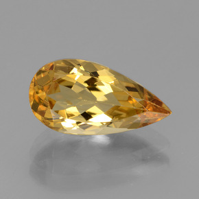 Béryl doré jaune naturelle en forme de poire, 2,49 ct, VVS-VS