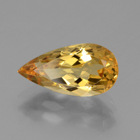 Béryl doré jaune naturelle en forme de poire, 2,49 ct, VVS-VS