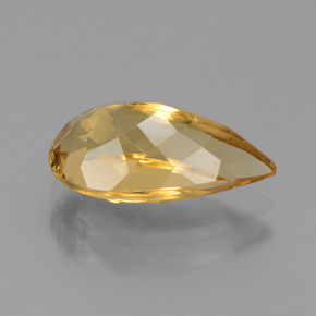 Béryl doré jaune naturelle en forme de poire, 2,49 ct, VVS-VS